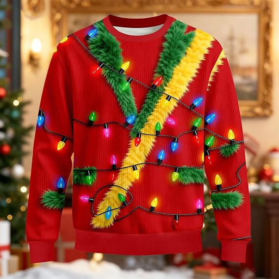 Ugly Christmas Sweaters for Men Women 2026 Santa Funny Christmas Pullover