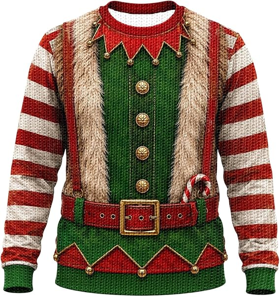 Ugly Christmas Sweaters for Men Women 2026 Santa Funny Christmas Pullover